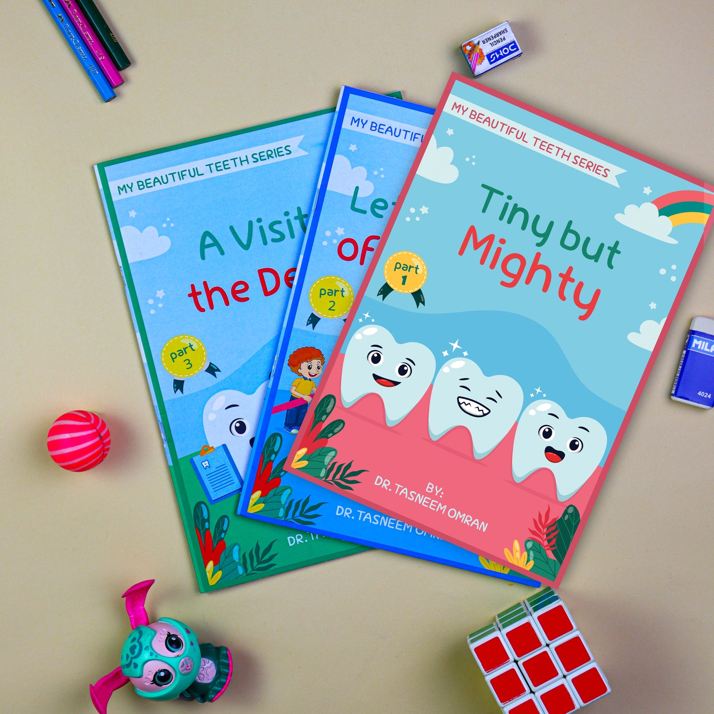 My Beautiful Teeth Series – Complete Bundle (3 Educational Books + 3 Activity Books) + Hourglass