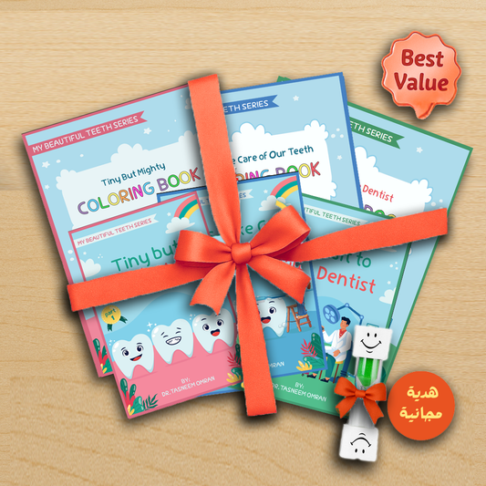 My Beautiful Teeth Series – Complete Bundle (3 Educational Books + 3 Activity Books) + Hourglass